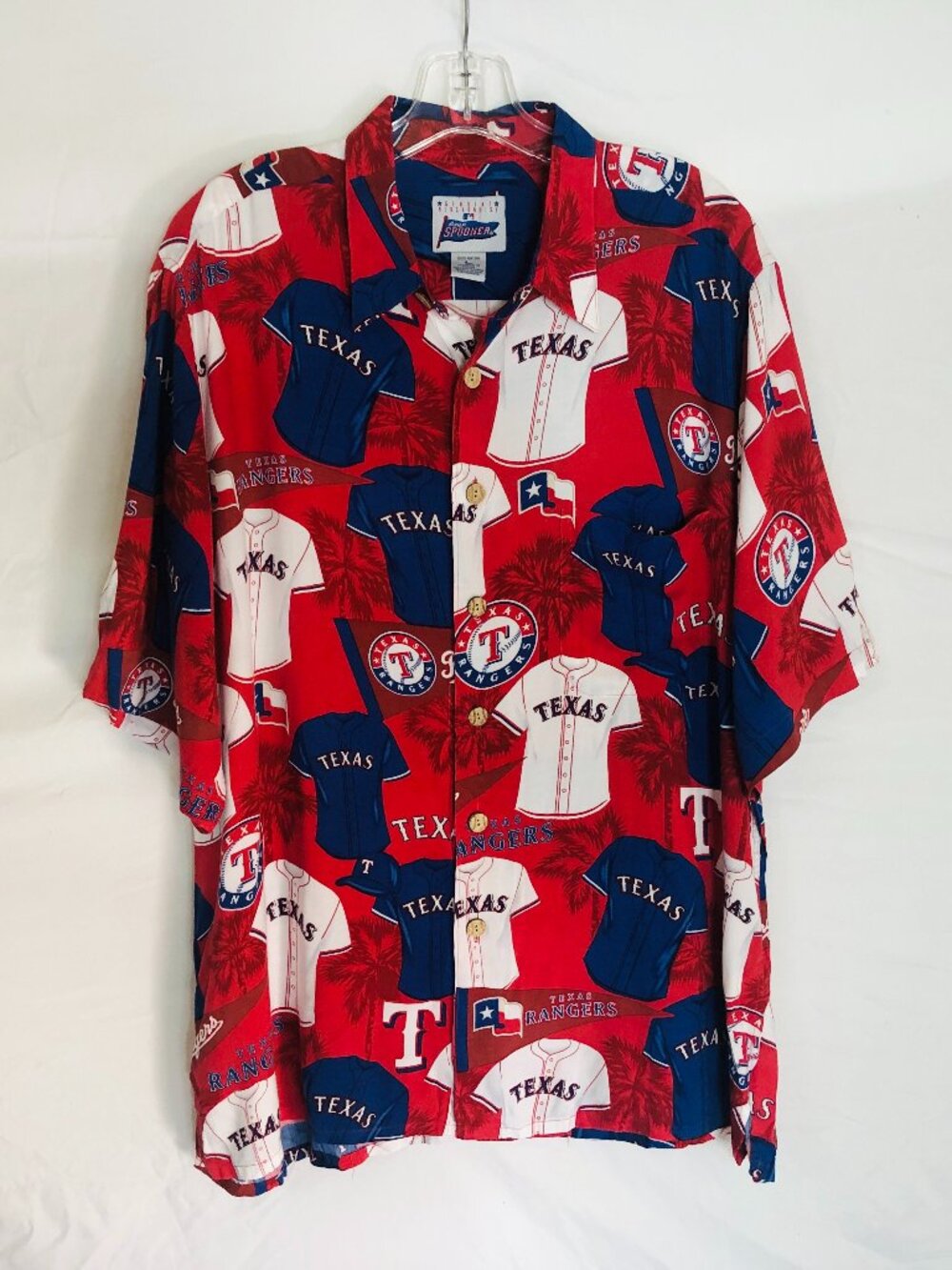 Texas Rangers Reyn Spooner Men's Size Large Hawaiian Shirt